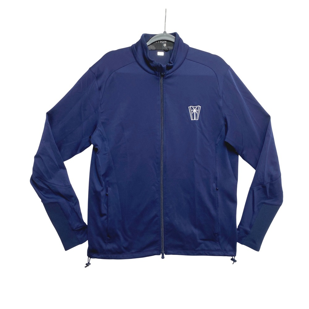 Greyson Clothiers Golf Jacket Mens Large Navy Blue Full Zip Performance Palm